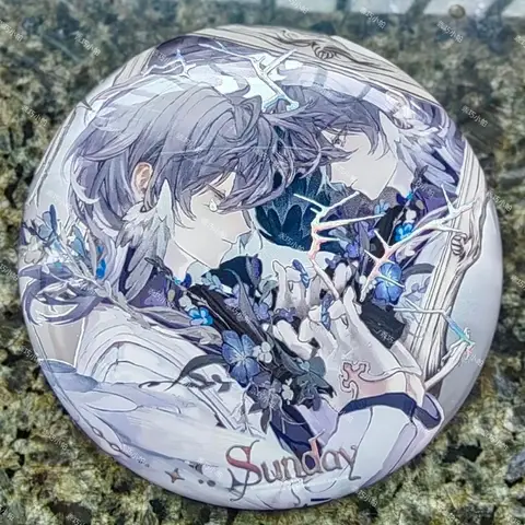 Anime Fashion Honkai:Star Rail Old and New Sunday 58mm Pin Badge Cosplay Accessories for Clothes Backpack Decor Brooch Gifts