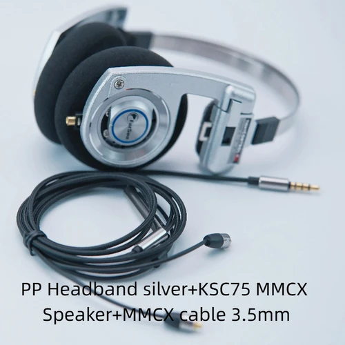 Imagen 1 del producto Farsoo Diadema PP con altavoz KSC75 MMCX compatible con cable MMCX 3,5 o cable bluetooth sonido HIFI auriculares de música retro