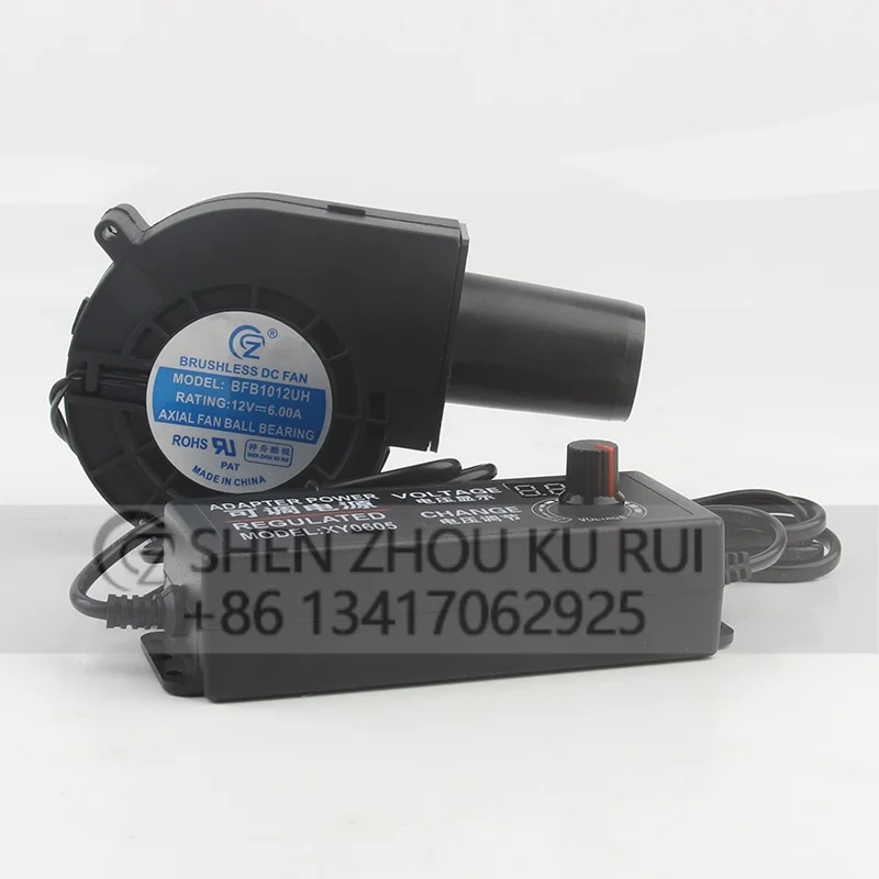 Cooling Fan Factory Direct Supply DC12V 6A 9733 BFB1012UH EU Speed Controller High Airflow Outdoor Barbecue Portable Blower Plug