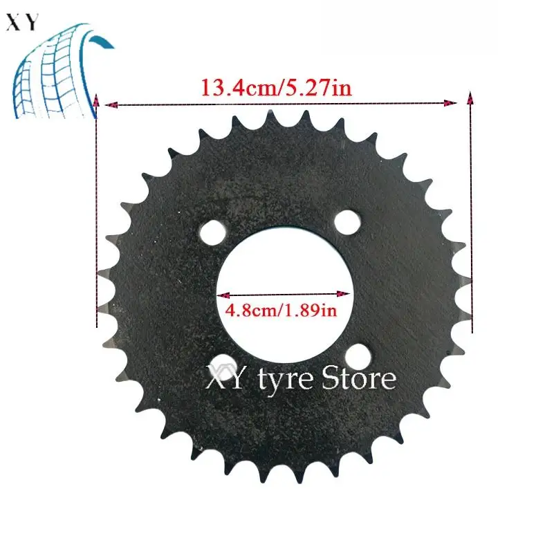 عجلة سلسلة 428 37T/32T/48T 48 مم عجلة سلسلة خلفية، مناسبة لسيارة ATV بأربعة حفرة على الطرق الوعرة #3
