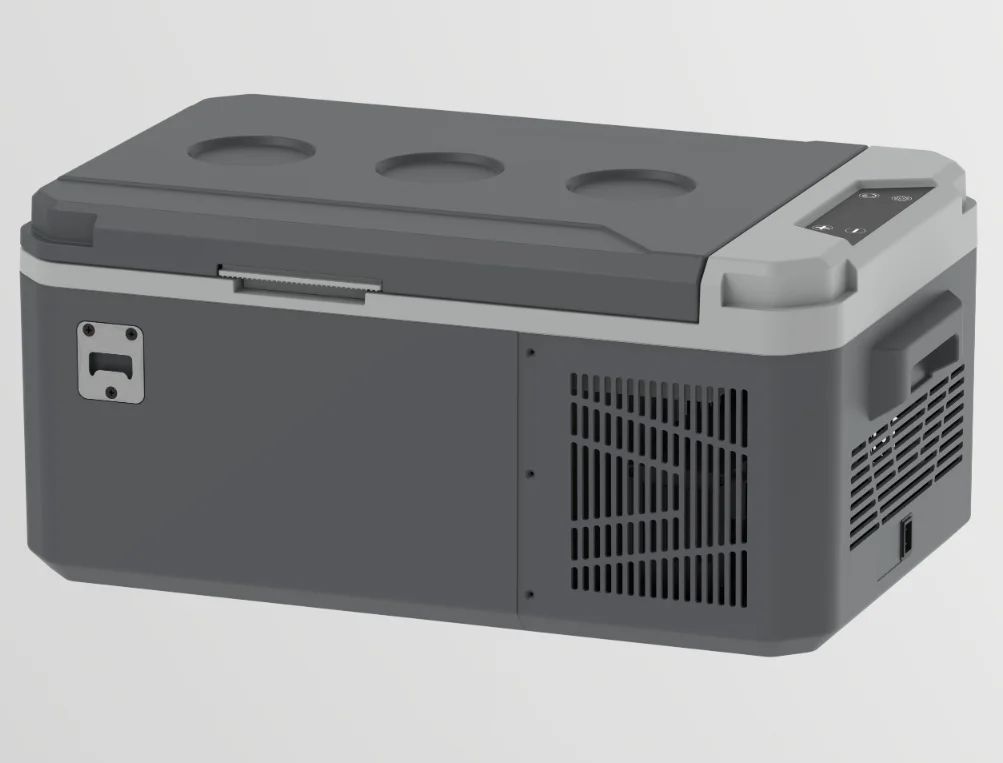 Wholesale-20 Portable Plastic Car Refrigerator 20L 25L 30L 45W Compressor Freezer, MOQ 1, Bluetooth Option