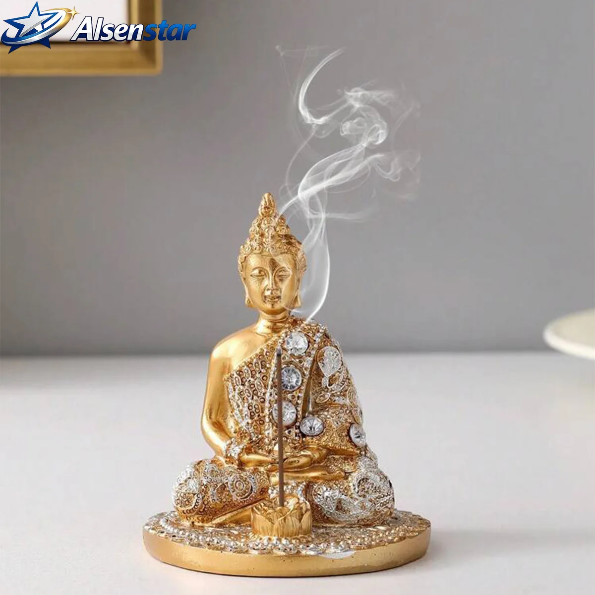 Home decoration, indoor Buddha statues, Zen Buddha incense burners, incense burners, home decoration, meditation spirit