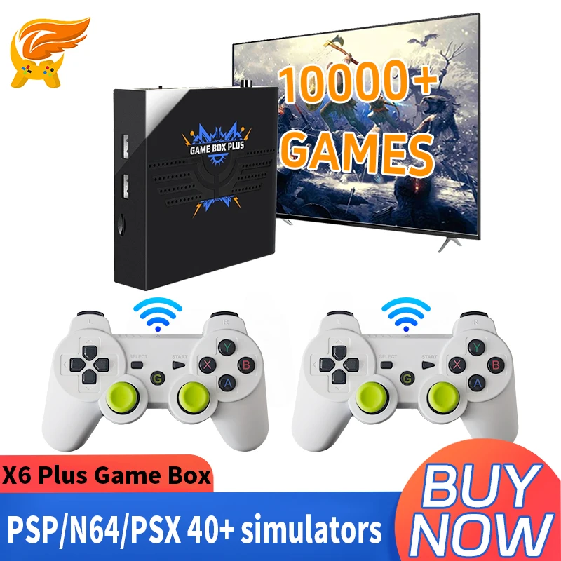

Coopreme X6 plus Домашняя аркадная игровая приставка 64G с HD-выходом, двойной джойстик, 10000+ PSP, боевые игры, встроенные для развлечений