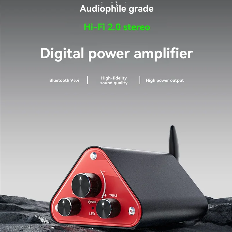 

AAAEL-High-Fidelity Sound Hifi Stereo Amplifier 2CH Hifi Receiver Compact Design Ideal For Home Audio Systems