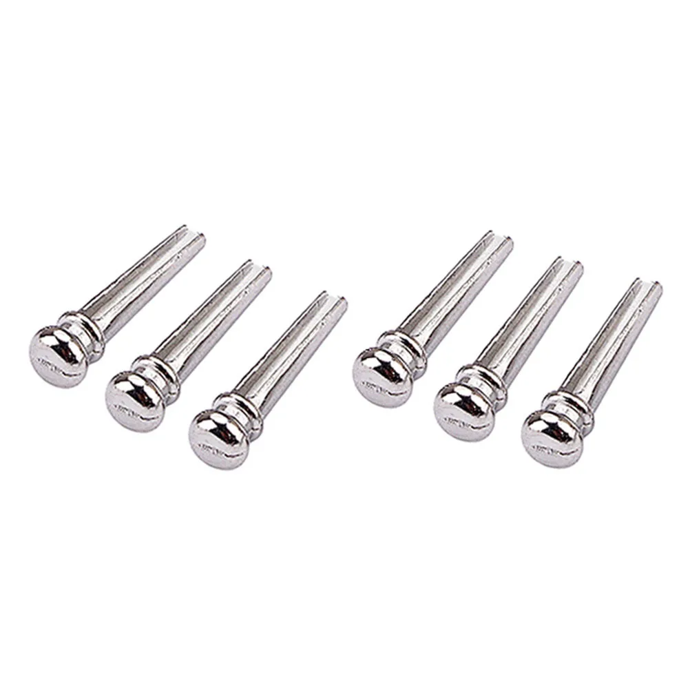 

6 Pcs String Pegs Guitars Replacement Metal Bridge Premium for Saddle and Nut End