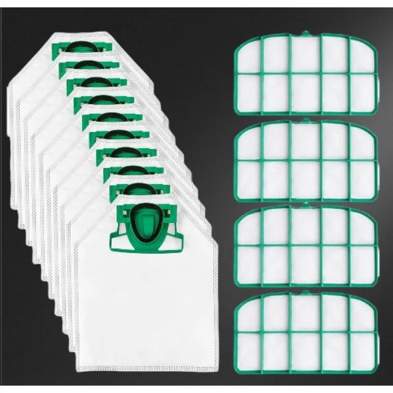 10PCS Non-Woven Dust Bags Filter Incense Chip for Vorwerk VK200 FP200 Vacuum Cleaner Dust Bag High Efficiency Replacement Parts