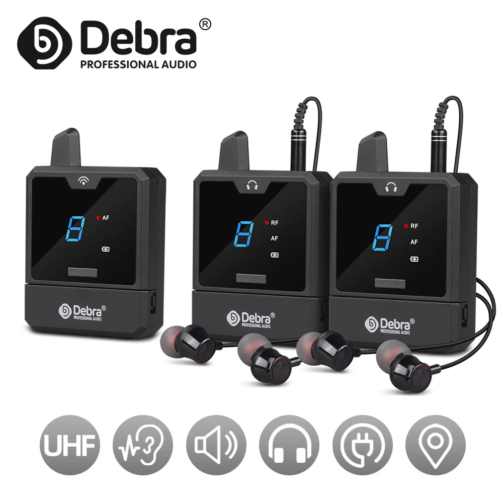 

Портативная беспроводная система мониторинга Debra Er-Mini, литий-ионный Перезаряжаемый для профессионального аудиомониторинга сцены