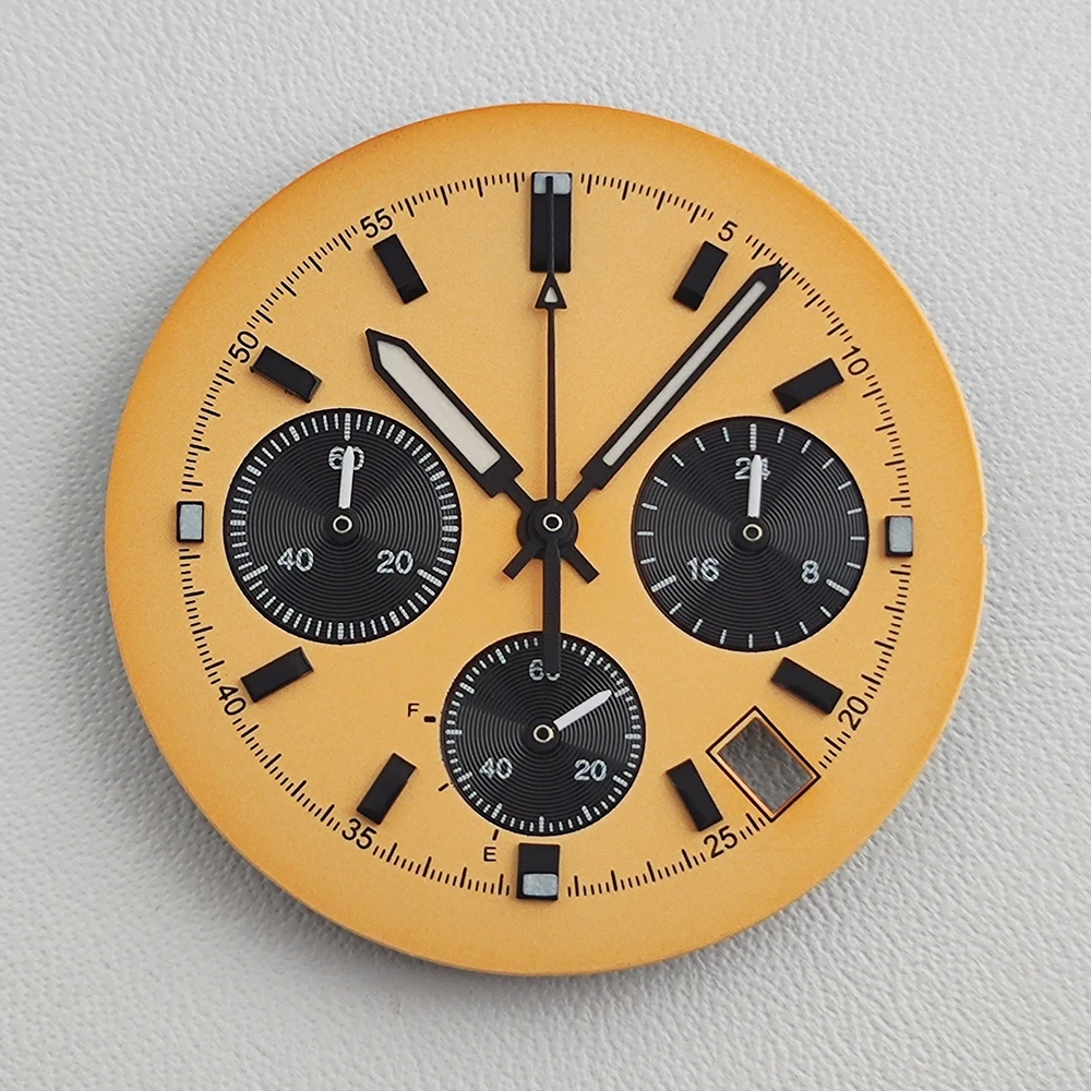 32.5 مللي متر VK63 ساعة بقرص كوارتز ساعة أصفر أبيض أزرق حزام قرص مناسب لأجزاء ساعة تعديل الحركة VK63