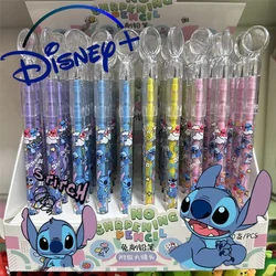 New Disney Stitch Pencil Cute Anime Cartoon Graffiti Pen with Magnifying Glass Student School Supplies for Kids Stationery Gifts