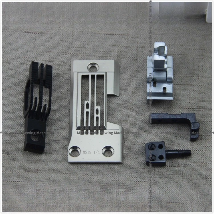 

1set Gauge Set 1/4 3/16 1/8 5/16 Needle Plate Feed Dog Presser Foot Needle Bar for Juki Ms19 Buried Clamp Double Needle Machine