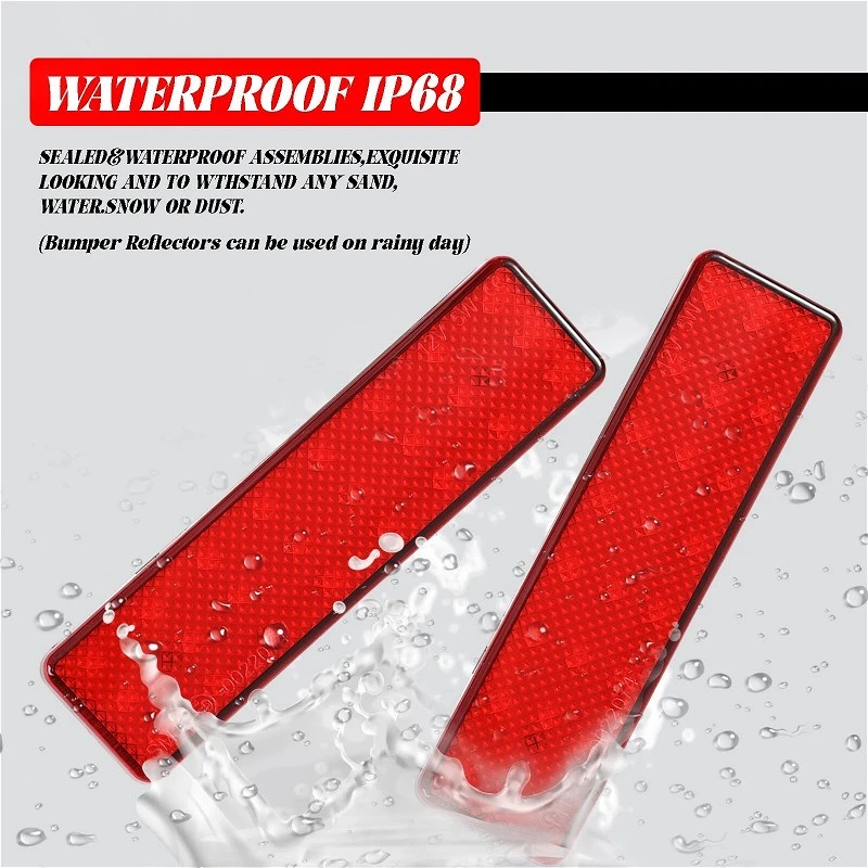 2Pcs For Opel Vauxhall Vivaro Movano A Nissan Primastar Renault Trafic Master Rear Bumper Reflector Red shells OEM:9160858