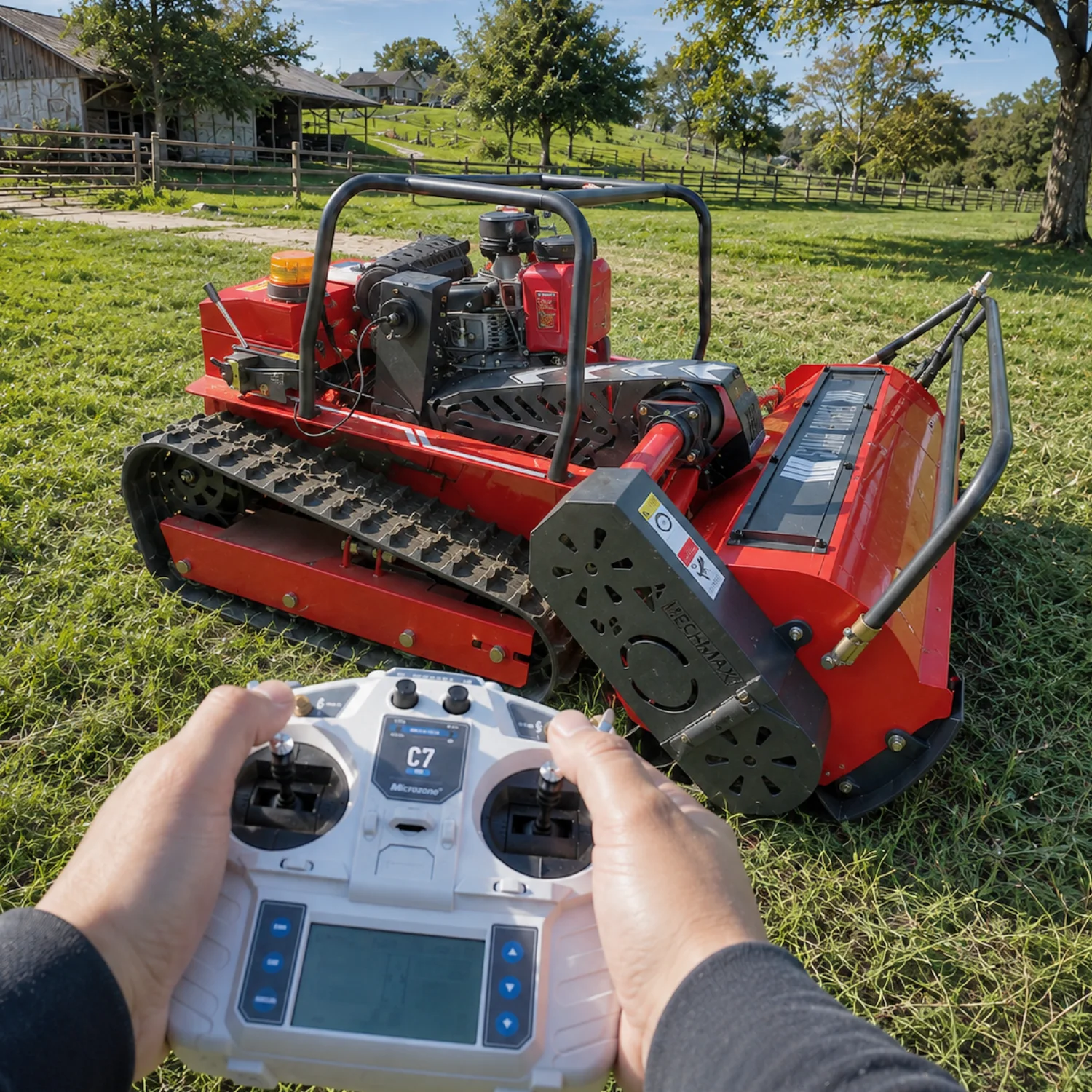 Remote Control Brush Cutter Customizable CE EPA Euro 5 RC Lawn Mower Heavy Duty Professional All Terrain Grass Cutter