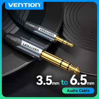 Vention 6.5 to 3.5 Jack Aux Cable Adapter for Speaker Guitar Amplifier TRS Audio Cable Jack 3.5mm to 6.5mm Audio Cable Auxiliar