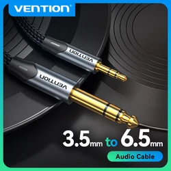 Vention 6.5 to 3.5 Jack Aux Cable Adapter for Speaker Guitar Amplifier TRS Audio Cable Jack 3.5mm to 6.5mm Audio Cable Auxiliar