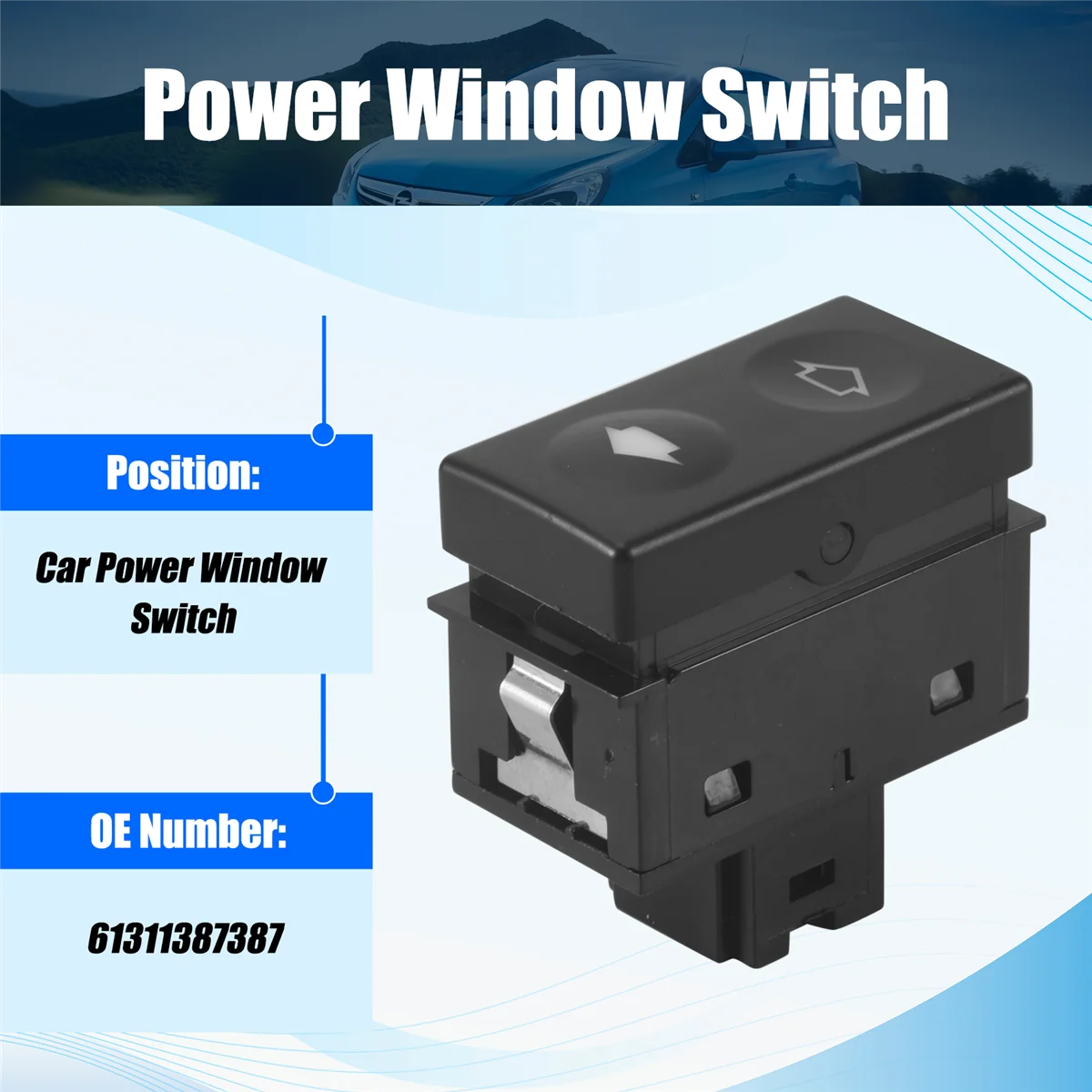 Power Door Window Lifter Switch Control Button for E36 318I 318Is 325I 325Is Part Number:61311387387