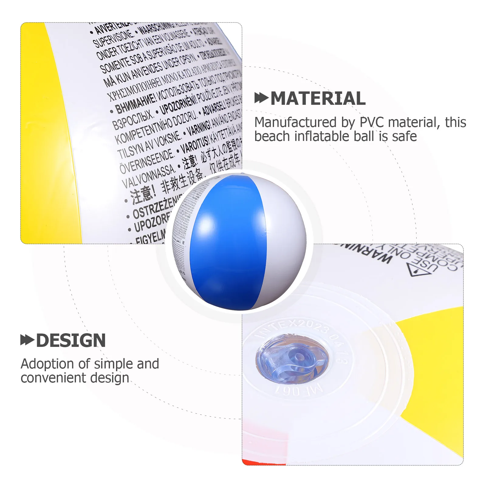 

Large Inflatable Beach Ball Pvc Durable Outdoor Indoor Sports For Adults Teens Kids Bouncing Catching Throwing Game