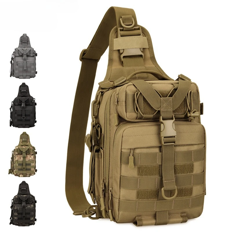 Lure Fishing Chest Bag, Outdoor Angler Shoulder Pack, Multifunctional Rod Carrier, Scratch-Resistant Breathable for Tackle Gear