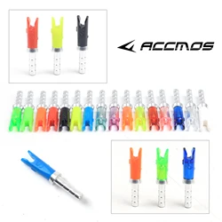 36pcs Arrow Pin Nocks Size S Arrow Nock +Aluminum Pin For ID 3.2 mm 4.2 mm 6.2 mm Carbon Arrow Shaft DIY Archery Accessories