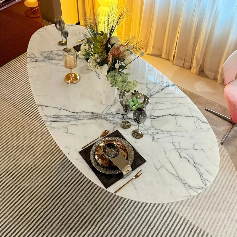 

Marble restaurant household small apartment dining table