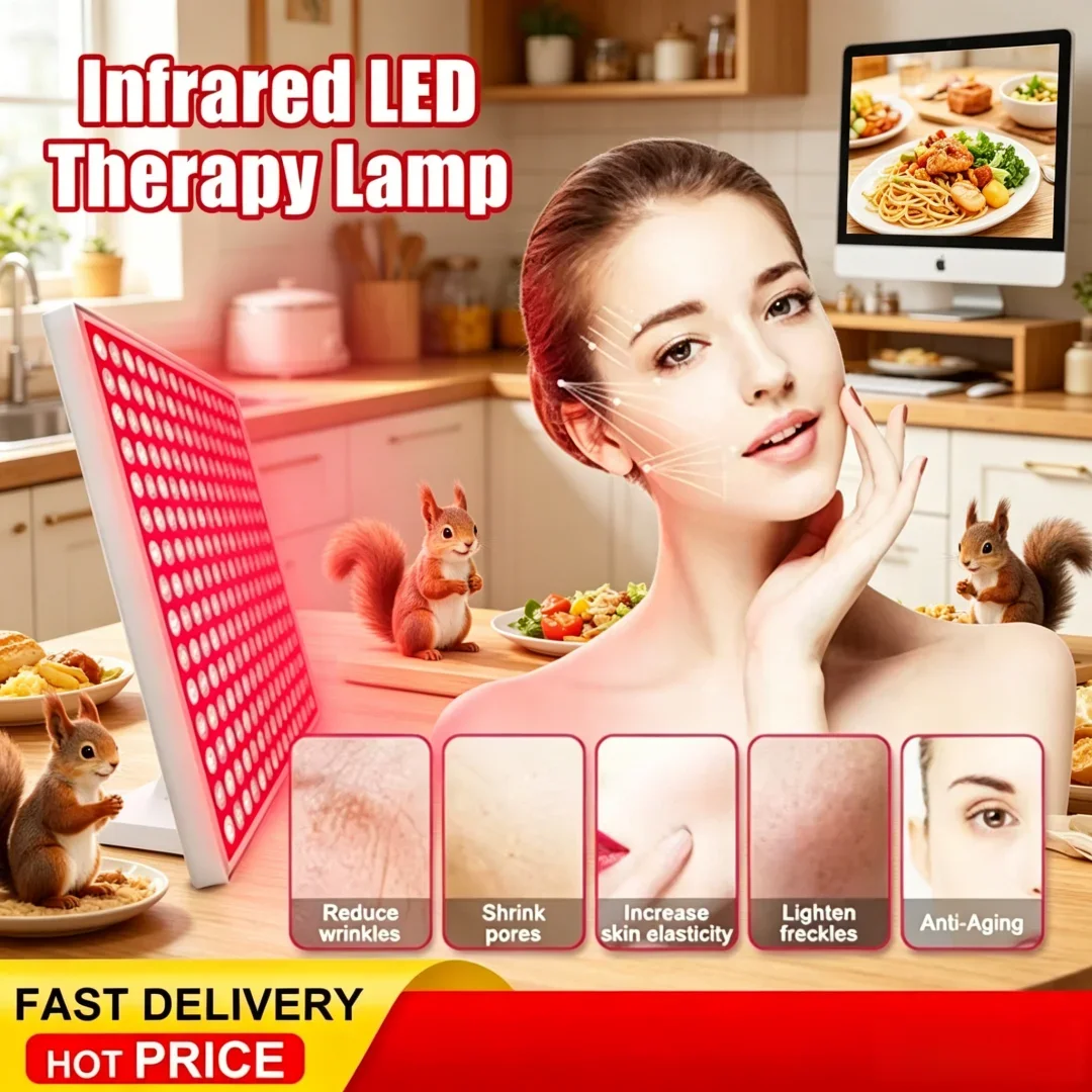 

Opalescent Red LED Phototherapy Combination Panel Chic Beauty Panel Lamp 660nm/850nm Modish Home Heating Lamp Instrument 45W