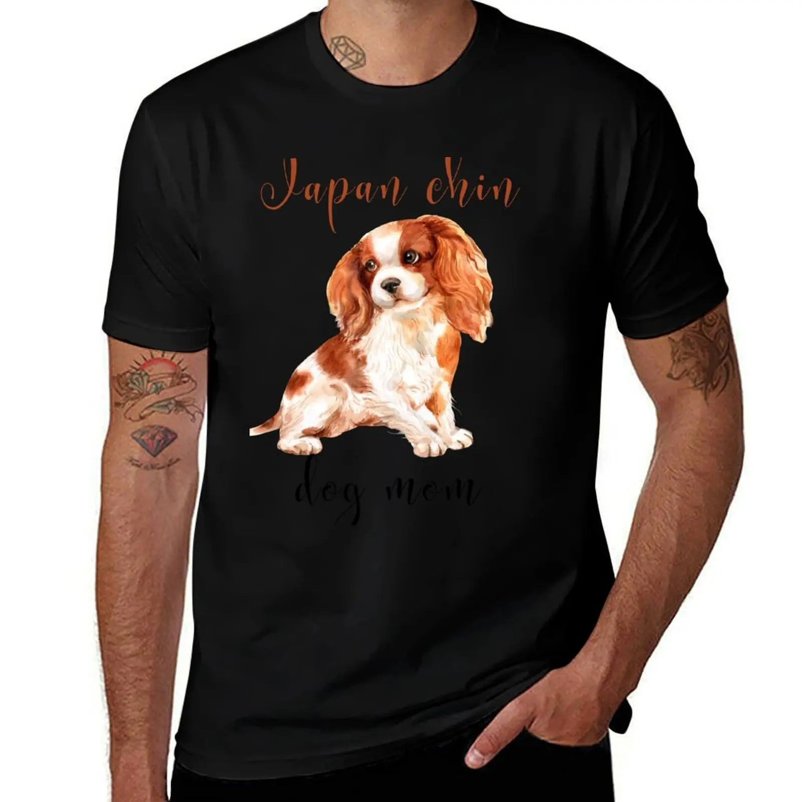 

Japan chin dog mom T-Shirt T-shirts man croswit shirt man cute tops cotton t shirt men