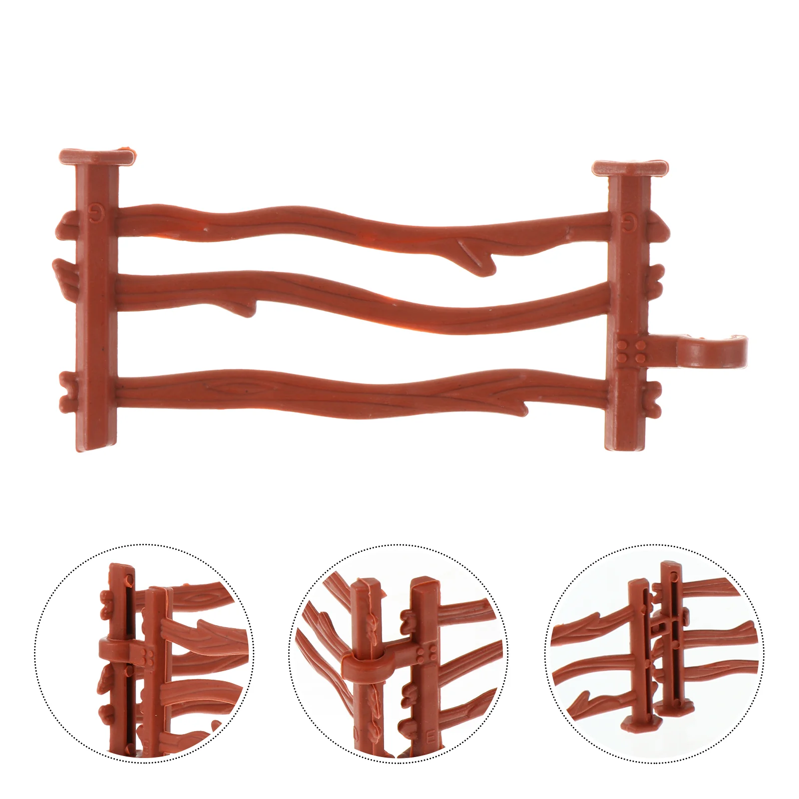 

50 Pcs Fence Model Toys Farm Outdoor Plastic for Sand Table Mini Supplies Small Child Fencing Accessory