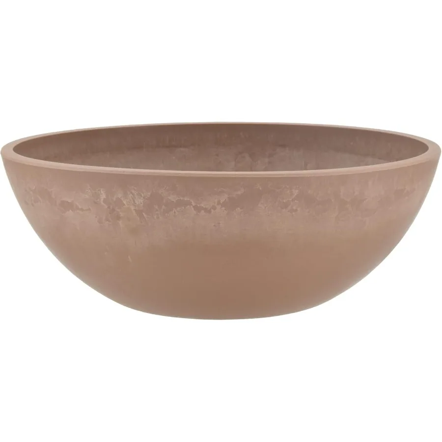 

PSW Pot M30TP Collection Мелкая садовая чаша Низкий горшок для суккулентов Бонсай Фея Сады Травы 12 дюймов Серо-коричневый