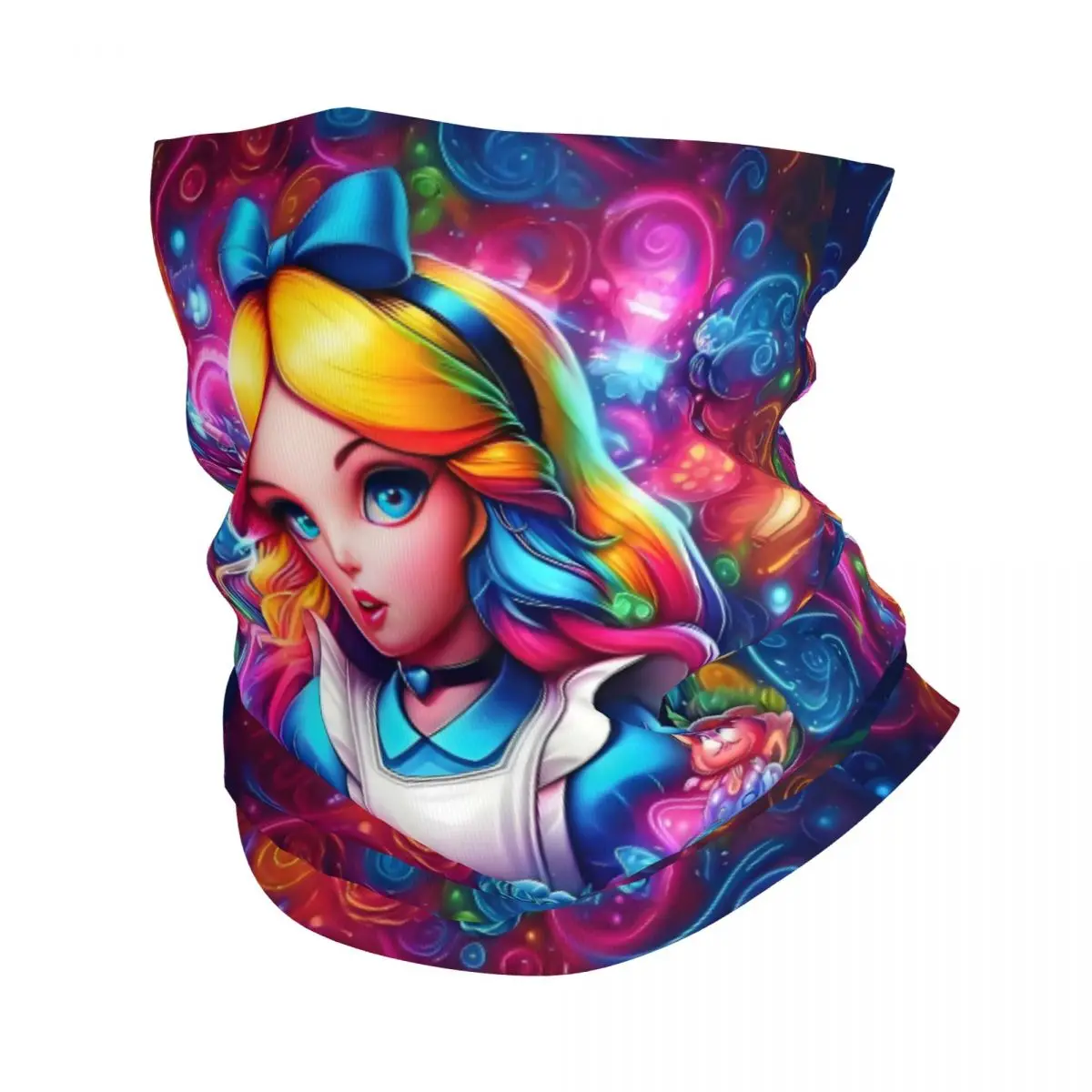 

Бандана на заказ «Алиса в стране чудес», гетры с защитой от ультрафиолета, шарф для лица, женская и мужская повязка на голову, трубка, Балаклава