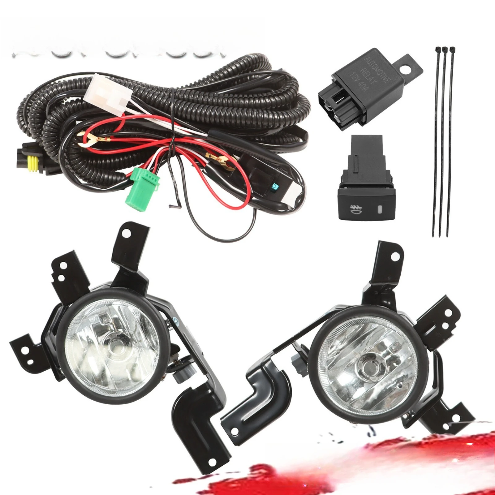

Bumper Fog Lights Lamp Left+Right For 2007-2009 Honda CRV CR-V w/Bezel+Switch