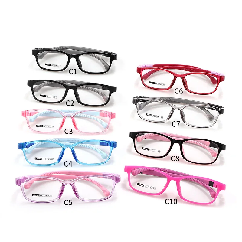 4-10Year-old Detachable Kids Optical Frame Children Rectangle Frames Spectacles Food Grade Material Frame For Myopia Amblyopia