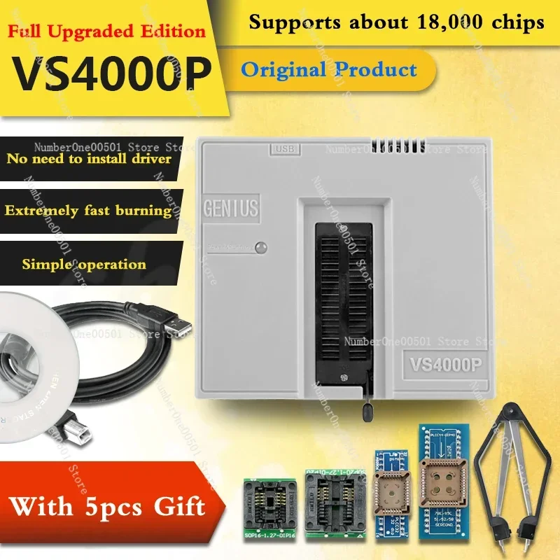 VS4000P Universal Programmer Brush Notebook BIOS Motherboard Flash Microcontroller Memory Read Write Burner 18000 Chips Support