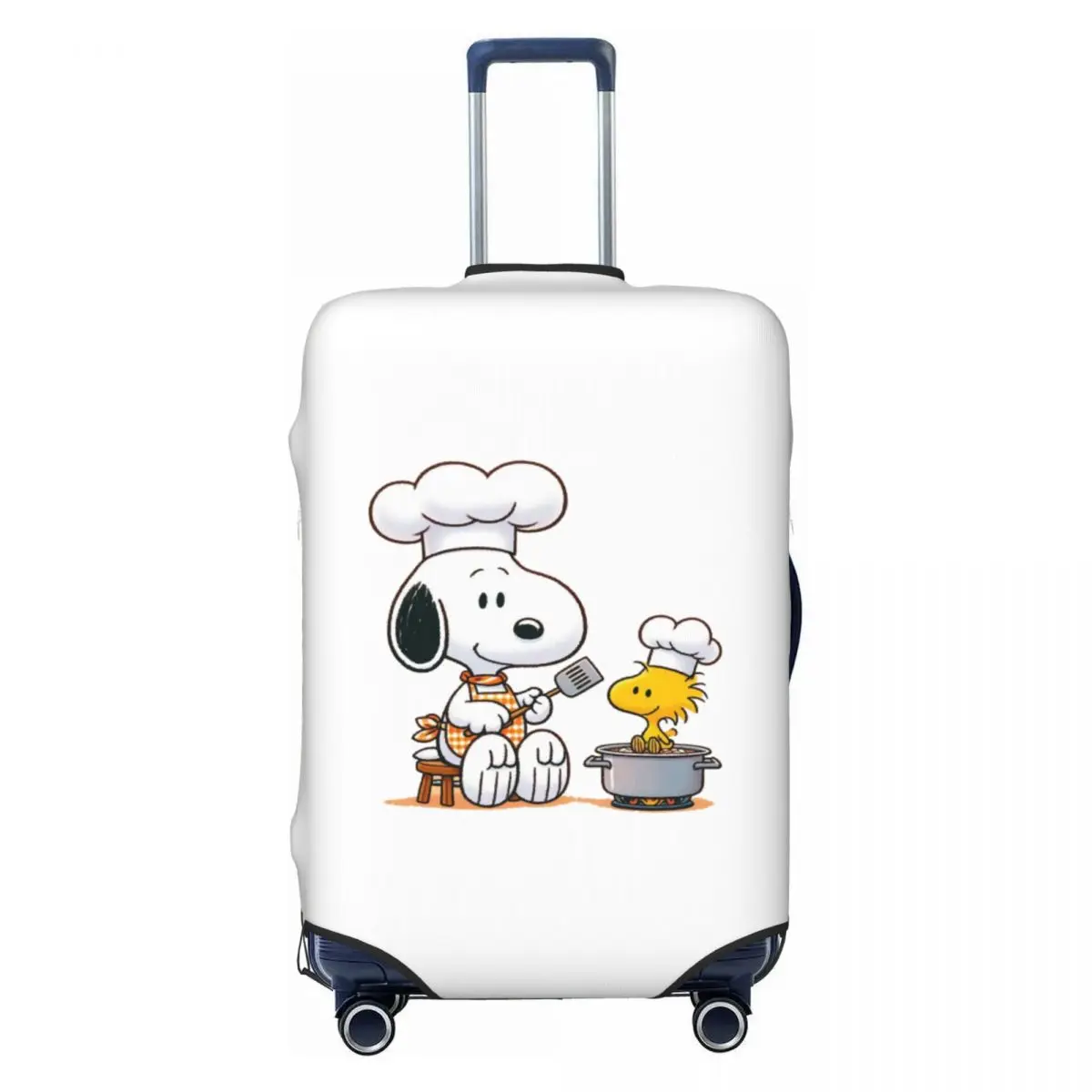 

Custom S-snoopys Animatd Cartoon Chef Luggage Cover Elastic Travel Suitcase Protective Covers Fits 18-32 Inch
