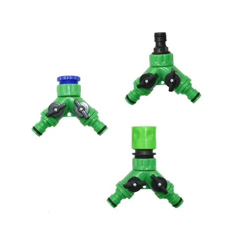

Garden tap water splitter 2-way Female 1/2 3/4 garden hose Y splitter watering adjustable switch 1pcs