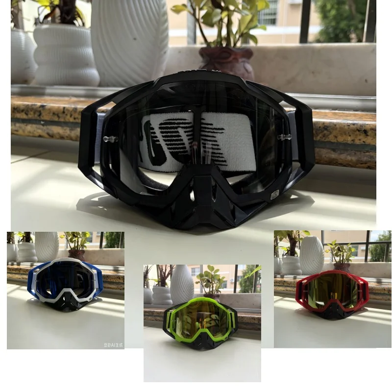 Motocross Sports Eyewear Clear / Mirror Lens Options Multicolor Anti‑UV Anti‑Scratch PC Lens for Dirt Bike Skiing