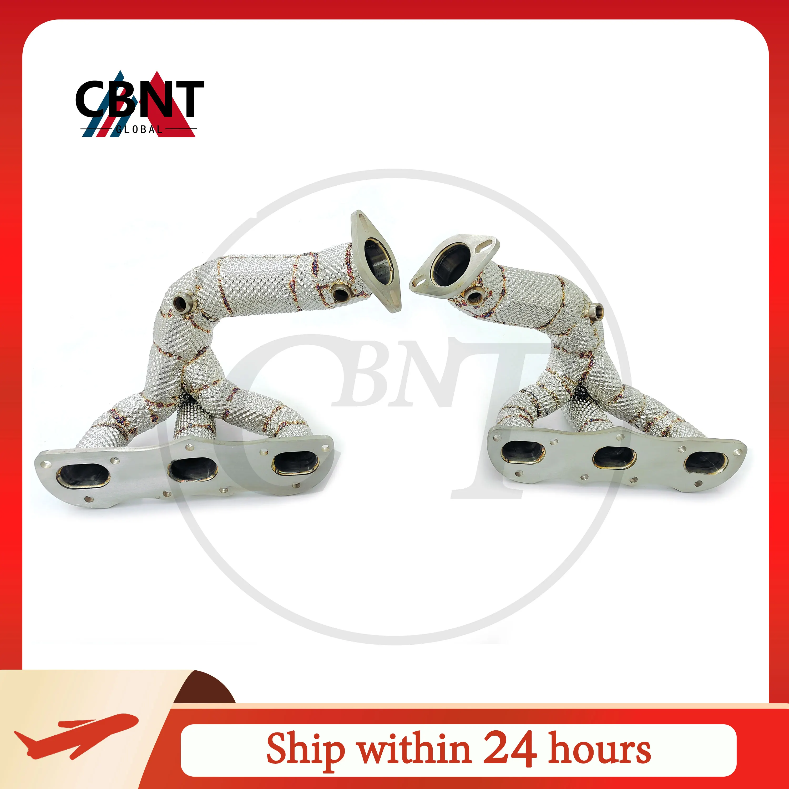 

CBNT Exhaust Headers for Porsche Cayman S 981 987.1 2.7L 3.4L Free Flow Manifolds High Performance Stainless Steel Exhaust Pipe