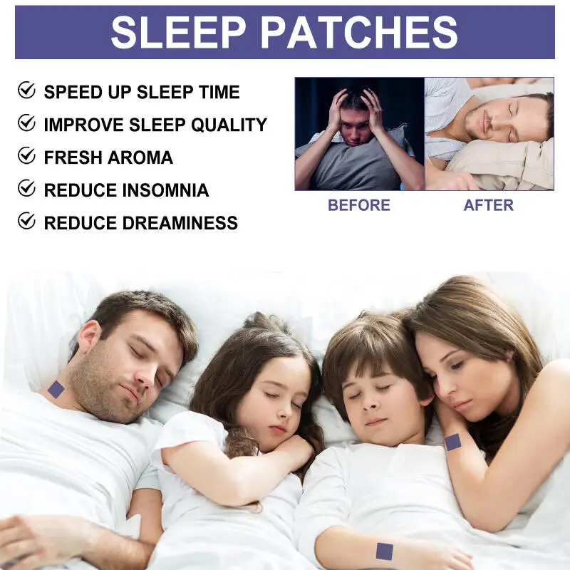 4pcs/set Sleeping Patch, Relieve Physical Stress Stay Up Late Tired Sleep Relax Relax Body And Mind Sleep Aids