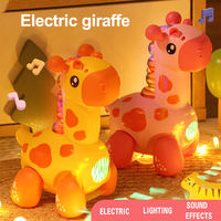 Giraffe rope toy with light, music, electric crawling toy, children's puzzle early education luminous toy