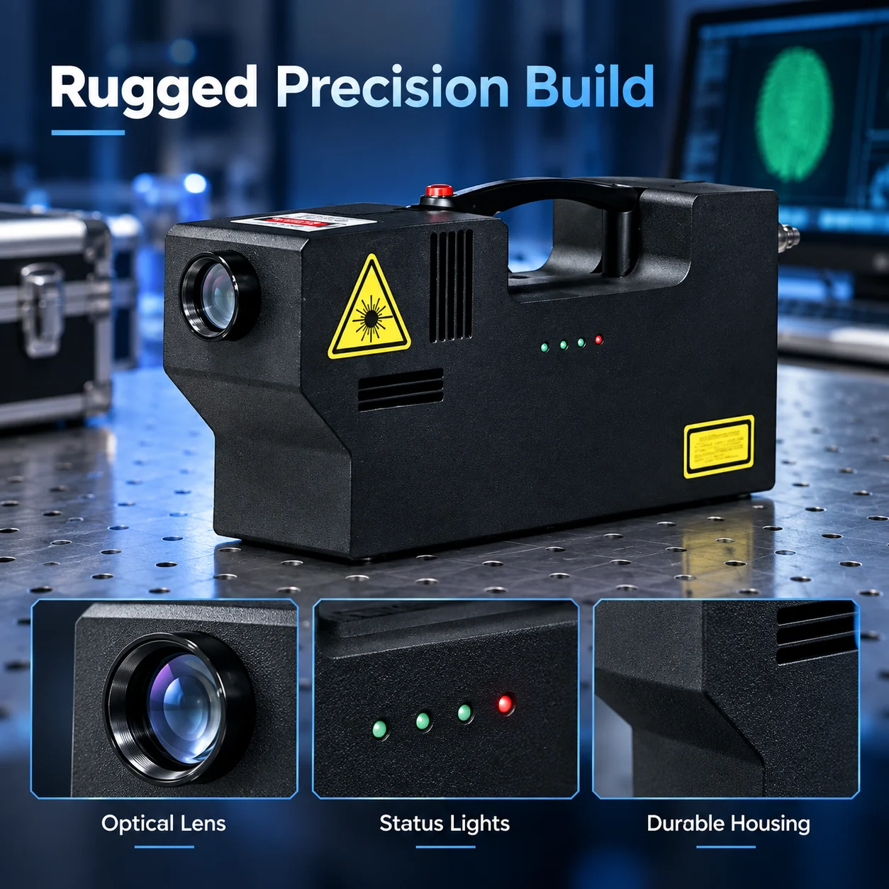 ZhonNa 450nm Blue Uniform Laser Forensic Tool Tire Wheel Alignment Positioning Instrument Part Crime Scene Evidence Analysis Kit