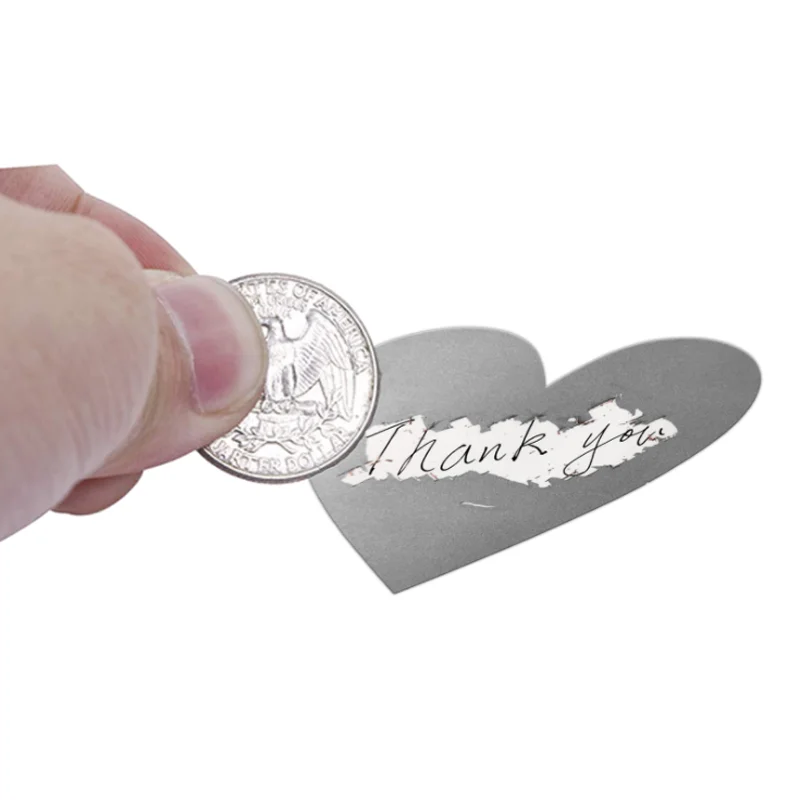 300pcs /roll You Win Heart Scratch Sticker DIY Child Reward Label Sticker Scrapbook Envelope Handmade Crafts Decor Stationery