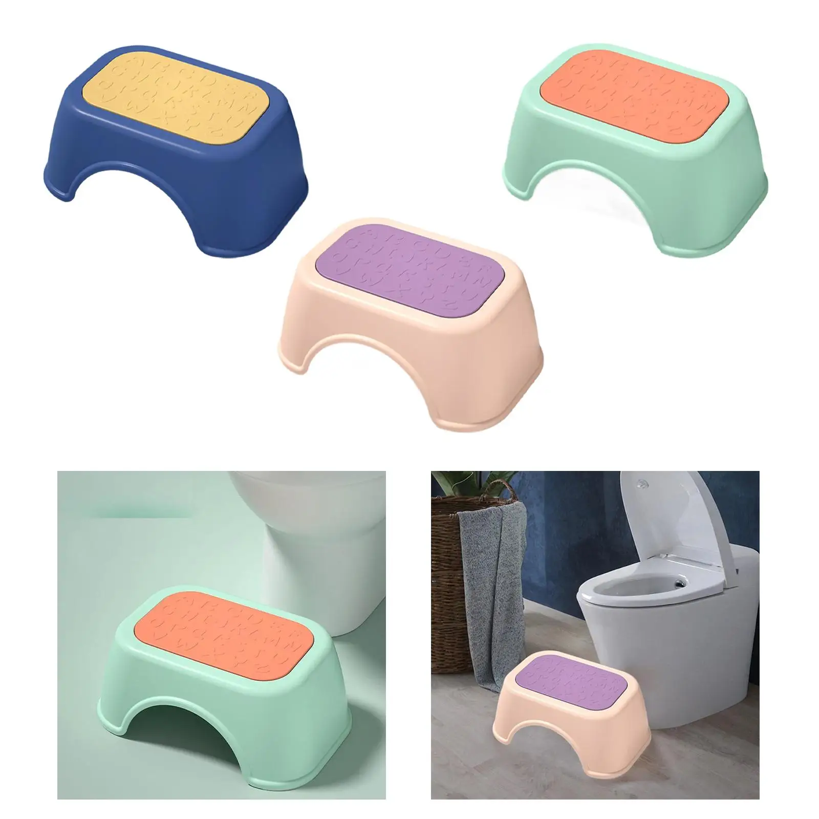 Step Stool for Kids Sturdy Kitchen Helper Stool Anti Slip Portable Toilet Foot Stool for Entryway Bathroom Bedroom Kitchen Sink