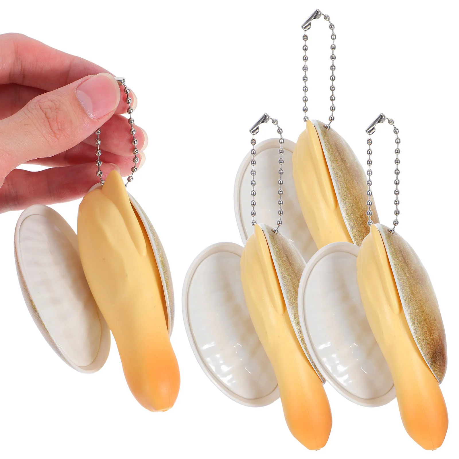 ปืนฉีดน้ำแบบกด 4 ชิ้น รูปทรงหอยเป๋าฮื้อ สมจริง ปลอดภัย สำหรับเล่นน้ำกลางแจ้ง ปาร์ตี้ริมสระน้ำ สนามหลังบ้าน ชายหาด สนุกสนาน ทำจากพลาสติก