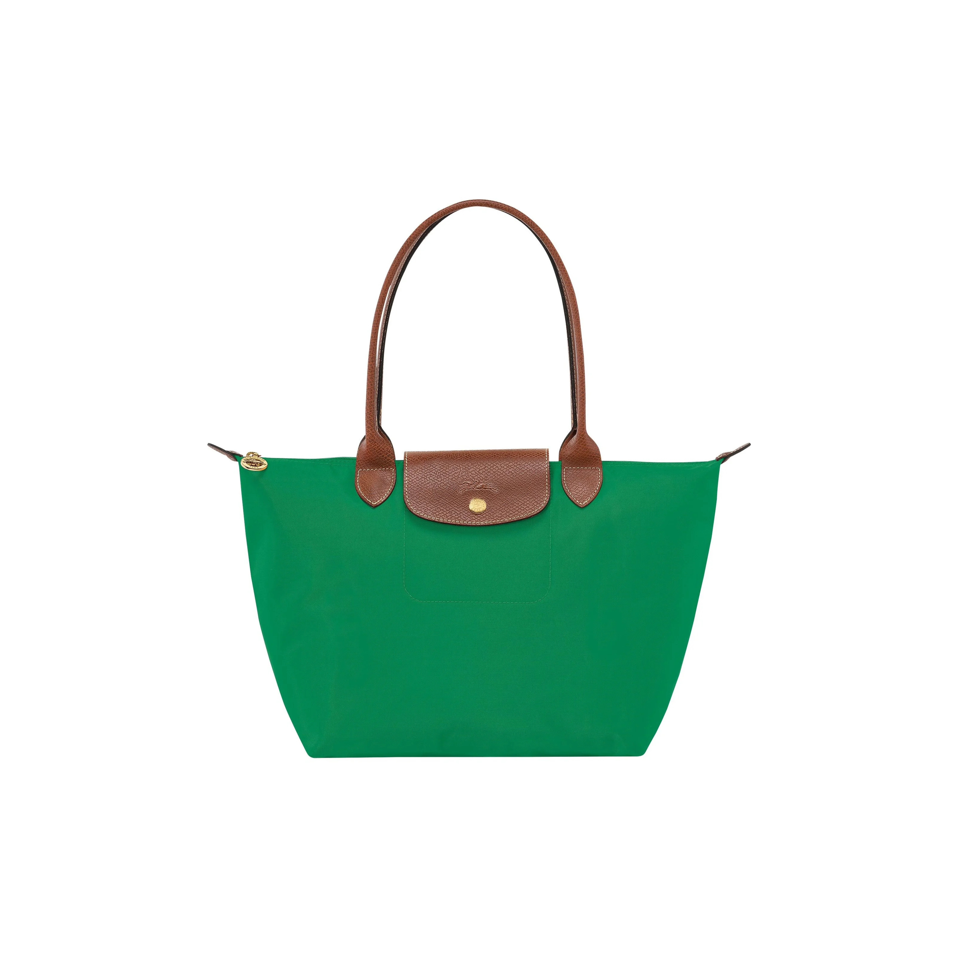 LONGCHAMP Coated Polyamide Canvas Tote Bag, Shopping Bag, Shoulder Bag Women's Green L2605089P88