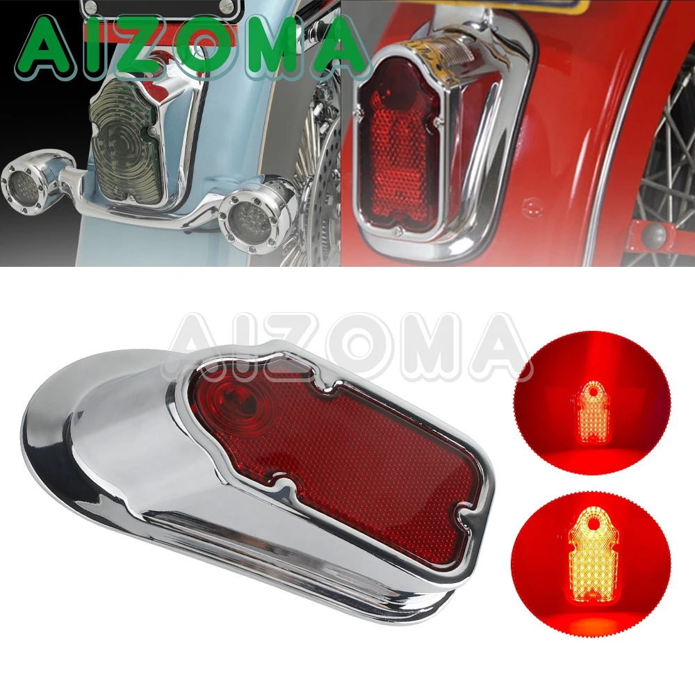 Motorcycle Tombstone Rear Tail Light Stop Brake Lamp Red Taillights Universal For Harley Honda Bobber Chopper Yamaha Custom