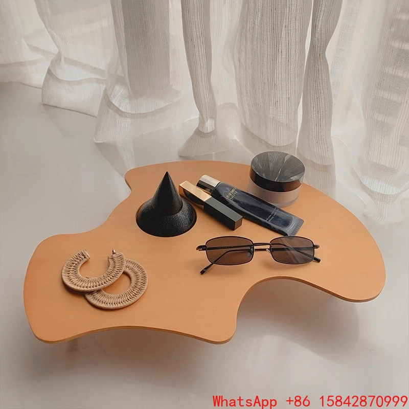 

Wooden irregular tray Home aromatherapy jewelry storage table