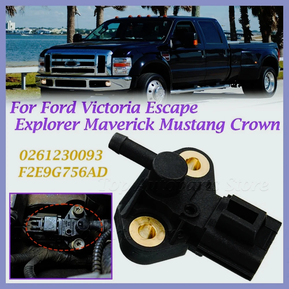 

Sensor presión inyección riel combustible, accesorio para Ford Victoria Escape Explorer Maverick Mustang Crown P0193 FRPS 02