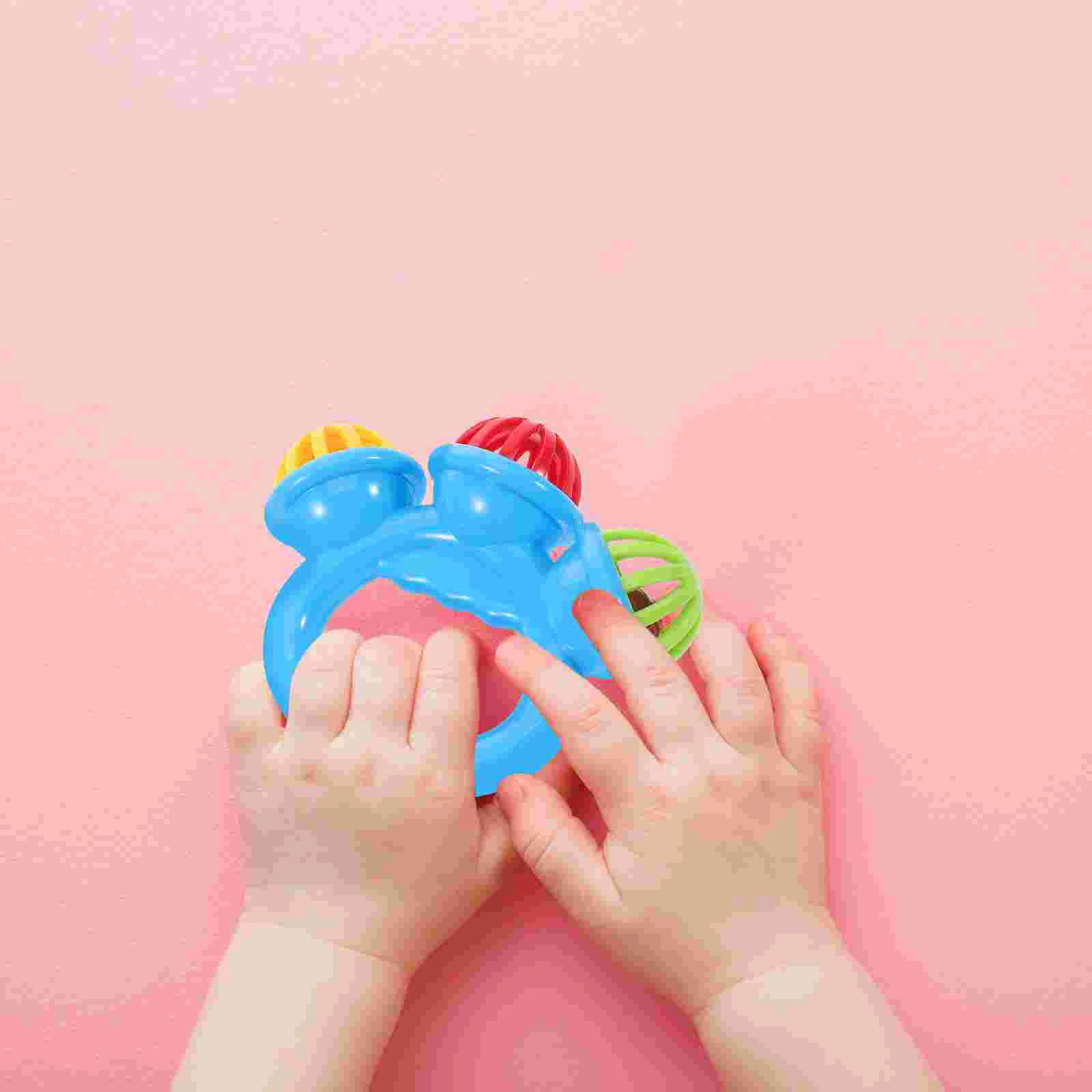 Sonajero calmante para bebés y niños pequeños, campanilla de bola, sonajeros para recién nacidos, anillos, juguetes sensoriales para bebés, sacude los enlaces, dentición para niños