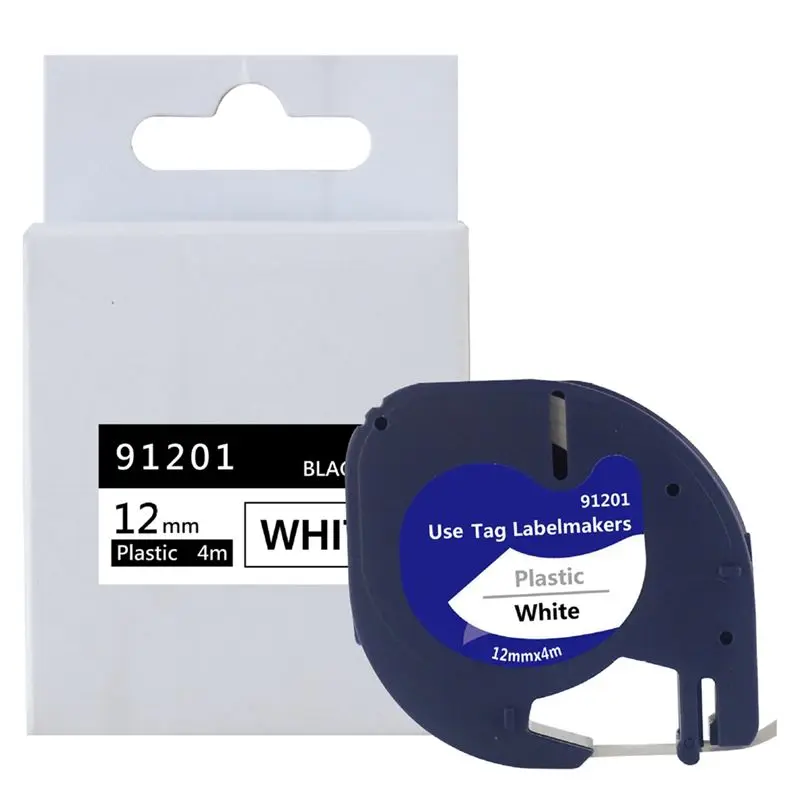 

[A26M] 5-пакетная совместимая сменная лента для этикеток для Letratag черного на белом пластиковой ленте для этикеток для LetraTag Label Maker