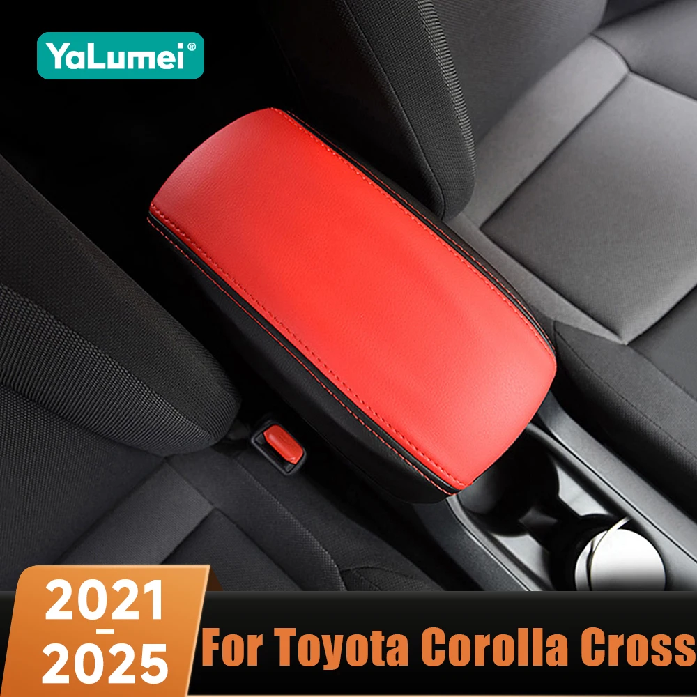 Auto Armlehne Pad Leder Mittelkonsole Schutzhülle Kissen Abdeckung Für Toyota Corolla Cross XG10 2021 2022 2023 2024 2025 Hybrid