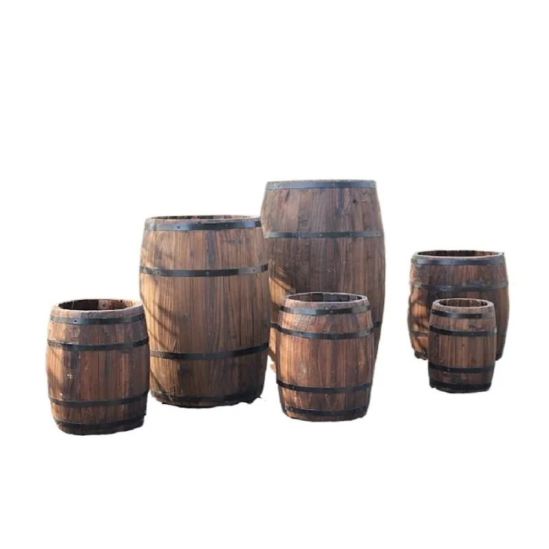 

Outdoor celebration party venue props large wooden barrel