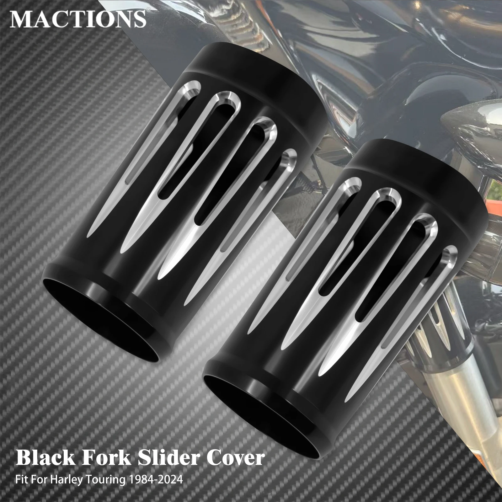 

Motorcycle Fork Slider Cover Front Absorber Boot Covers For Harley Touring Road Street Electra Glide FLHR FLTRXSE FLHTK 1980-24